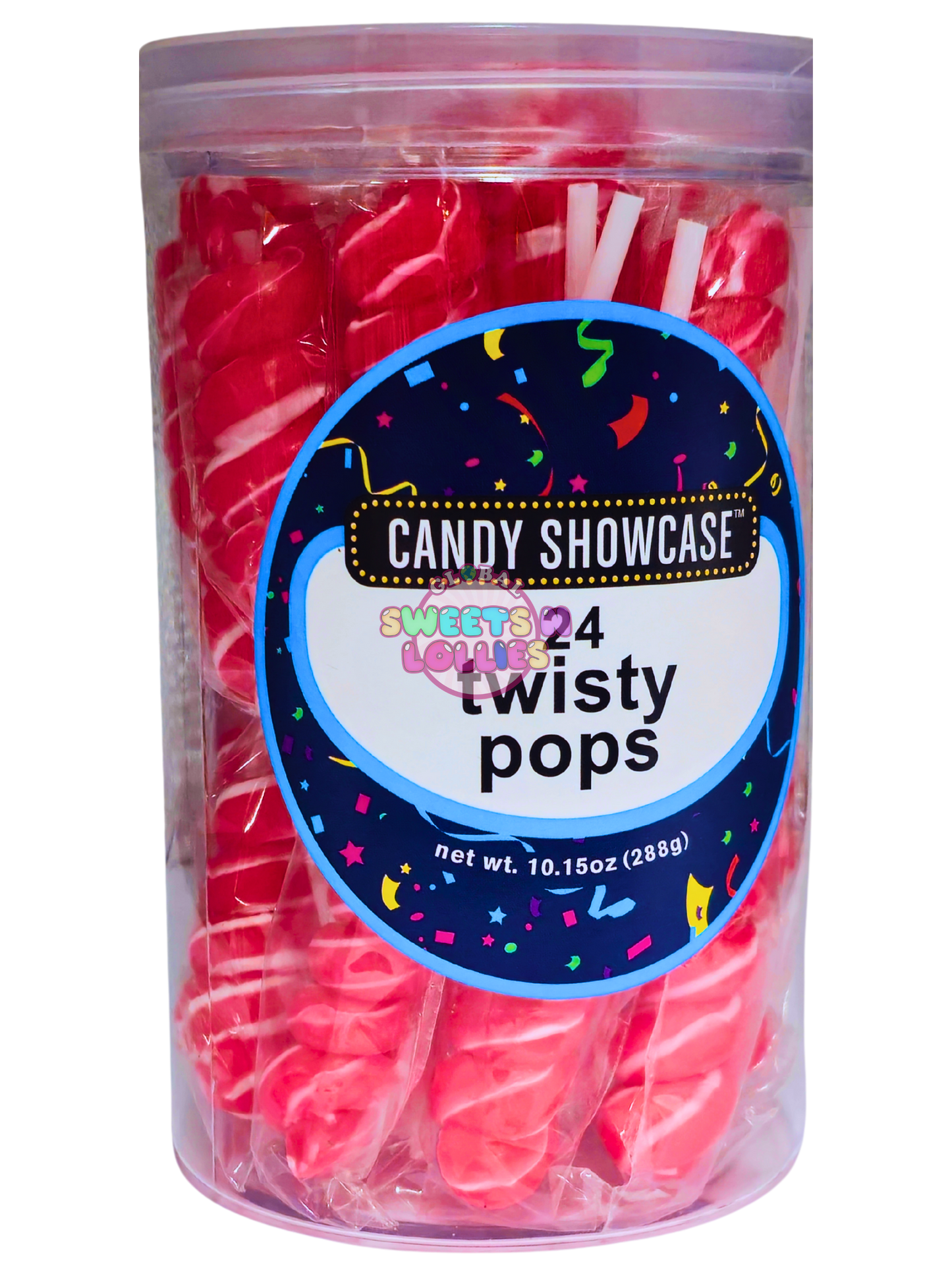 Lolliland Twisty Pops Strawberry 288g 24pk