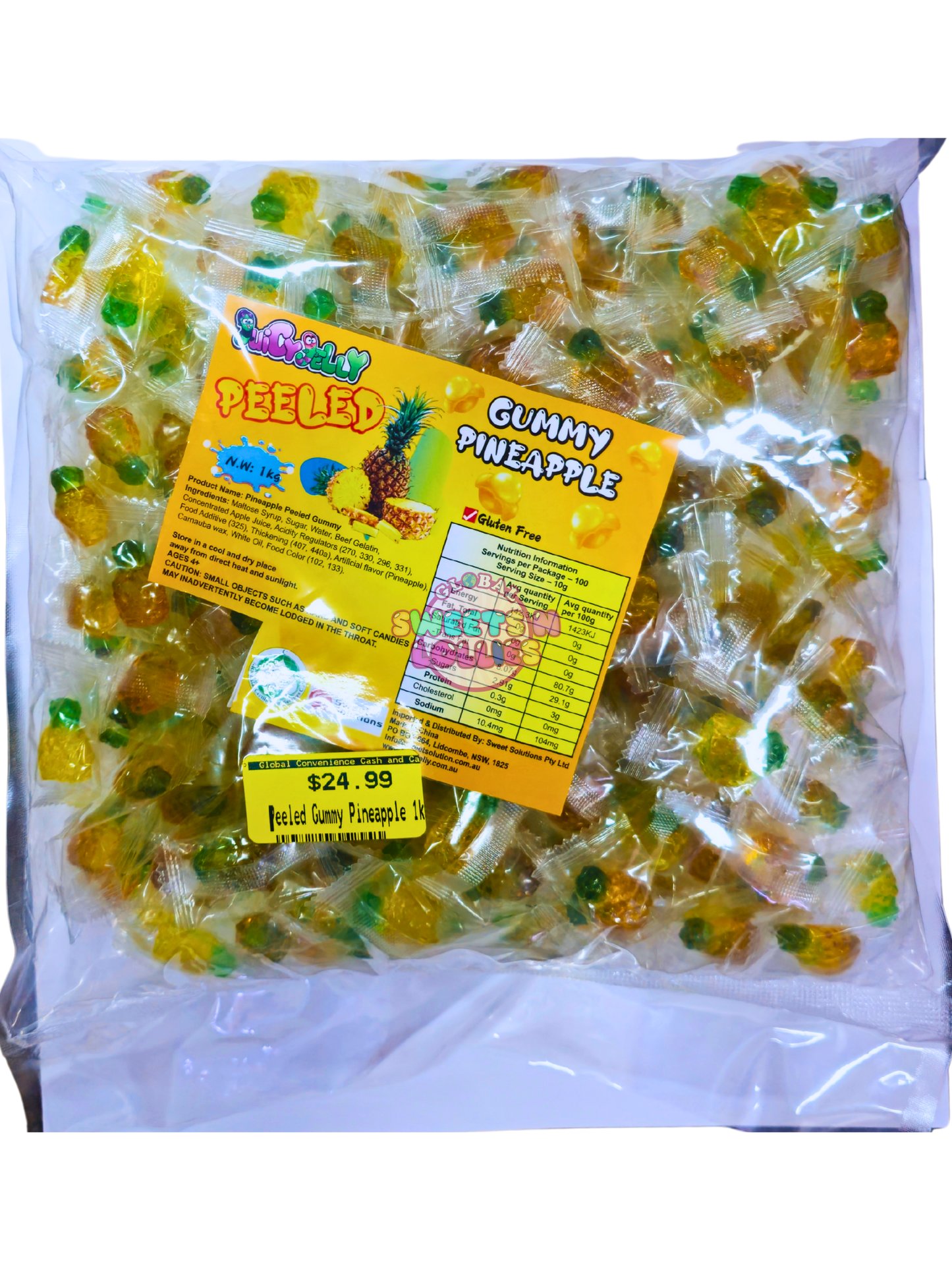 JuicyJelly Peeled Gummy Pineapple 1kg