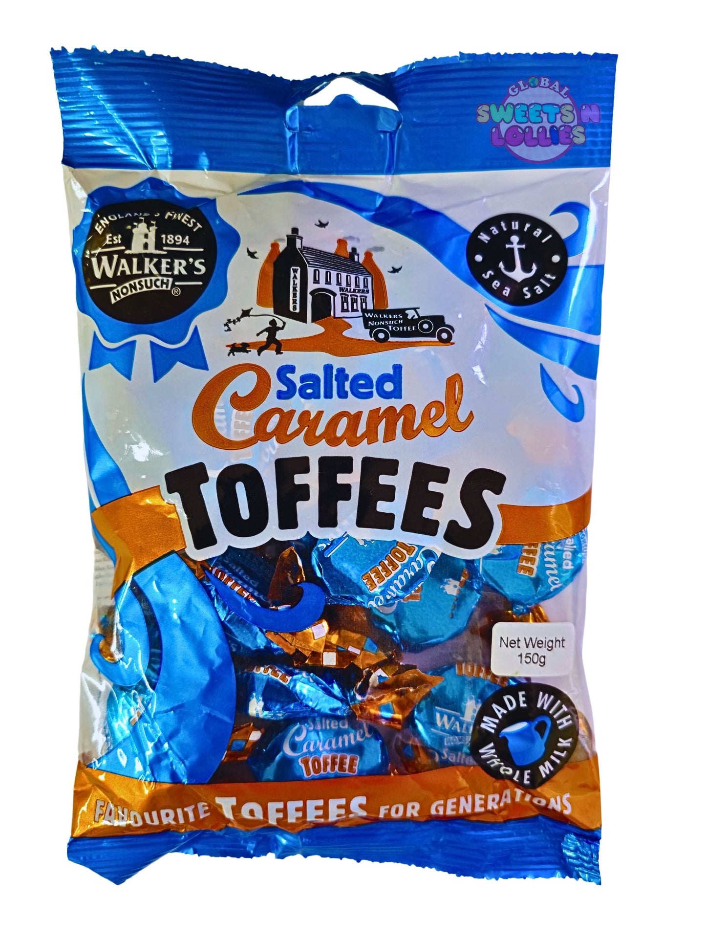 Walker's Salted Caramel Toffees 150g