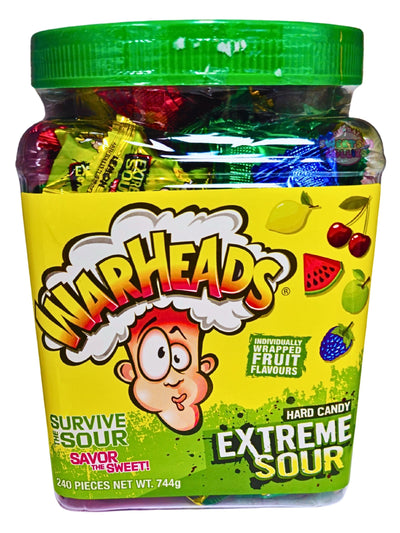 Warheads Extreme Sour Hard Candy 240 pieces 744g