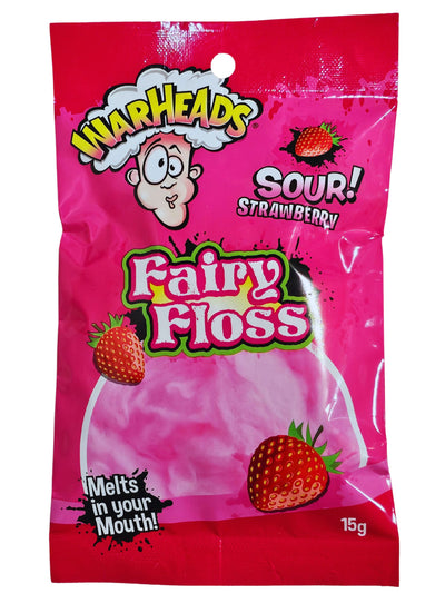 Warheads Fairy Floss Sour Strawberry 15g