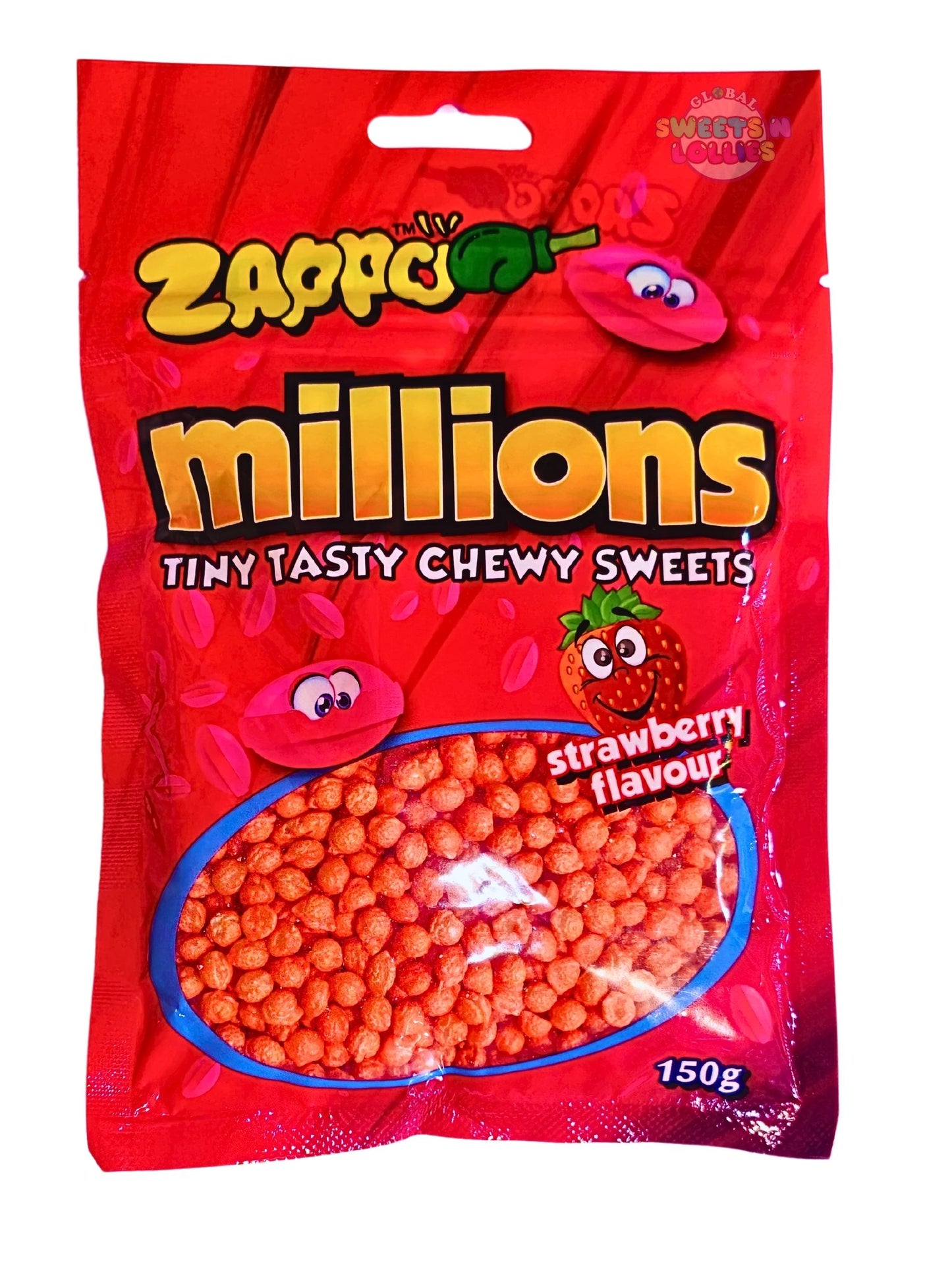 Zappo Millions Chewy Sweets Strawberry 150g