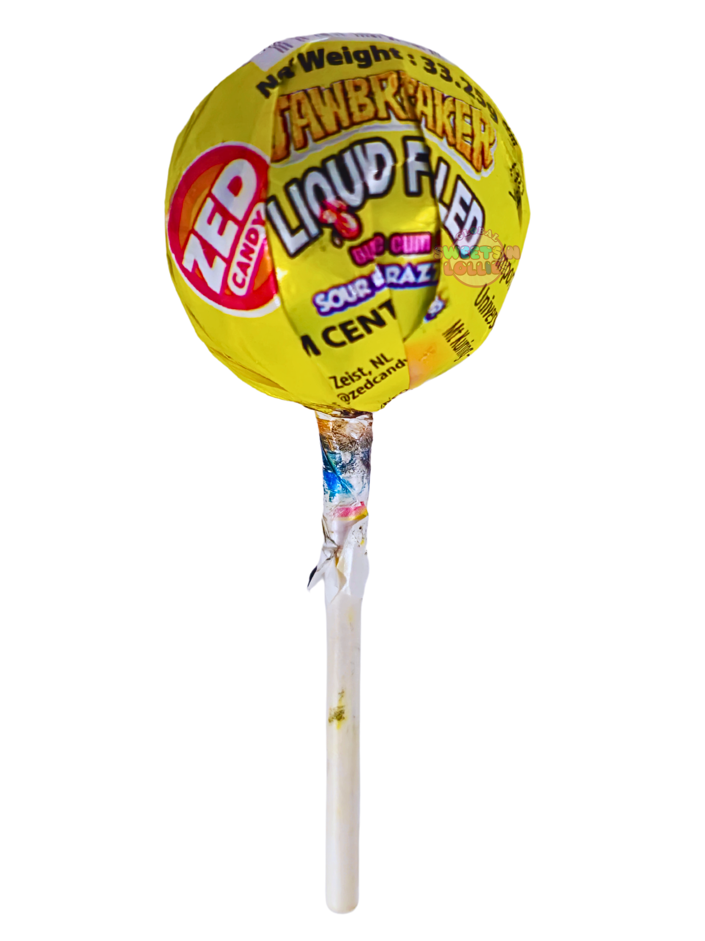 Jaw Breaker Liquid Filled Tornado Pops Sour Blue Razz 33.25g