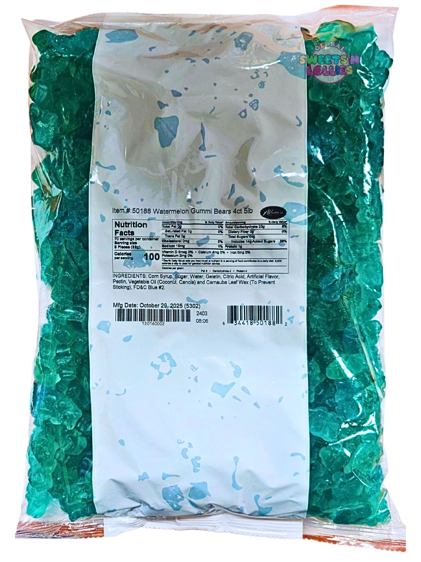 Albanese Light Blue Watermelon Gummi Bears 2.26kg