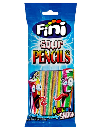Fini Rainbow Sour Pencils 100g