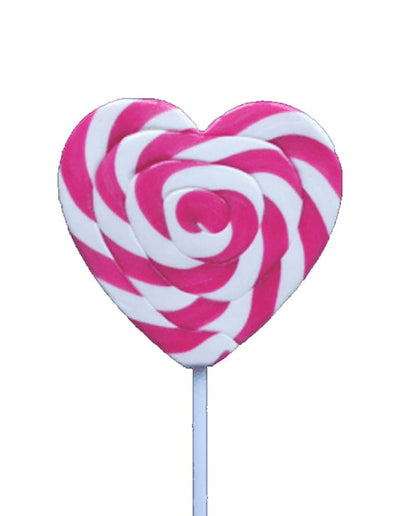 Swirly Mega Hearts Pops Pink 85g