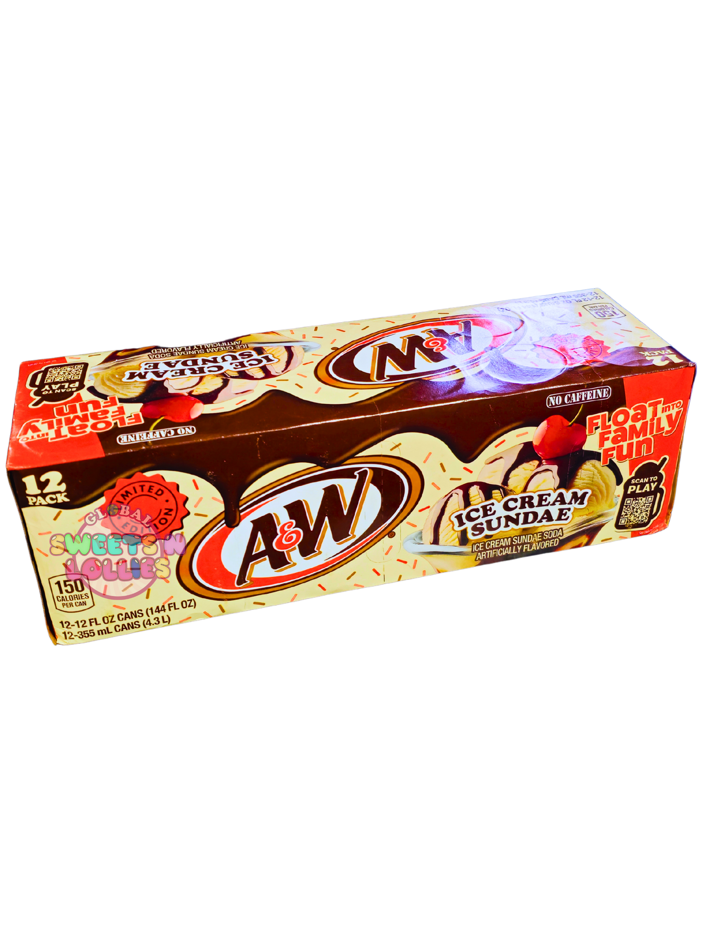 A&W Ice Cream Sundae 355mL x 12 Case
