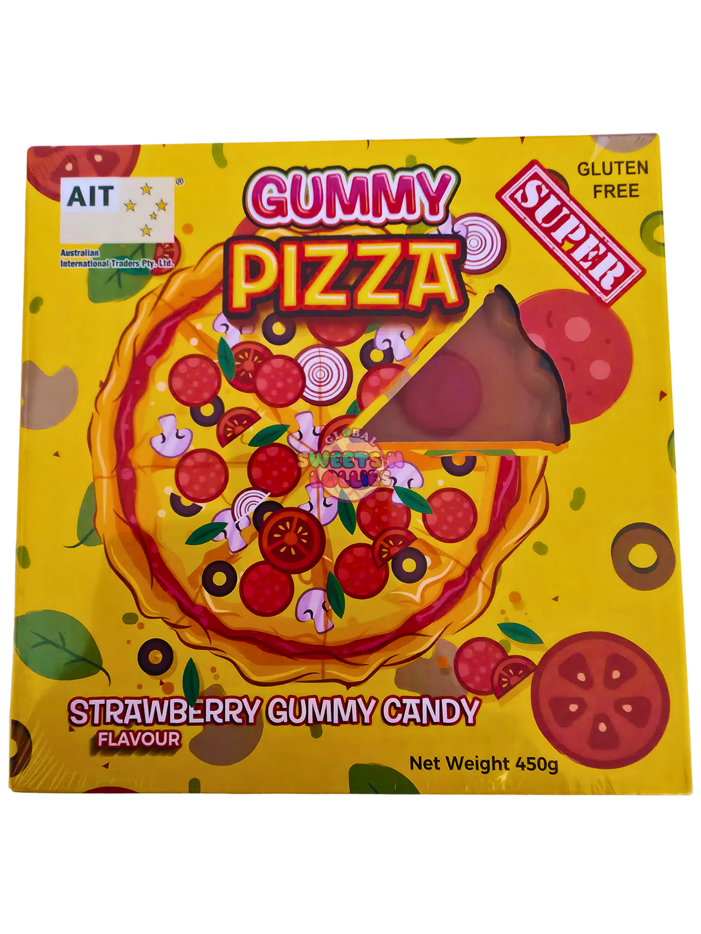 AIT Super Gummy Pizza Strawberry 450g