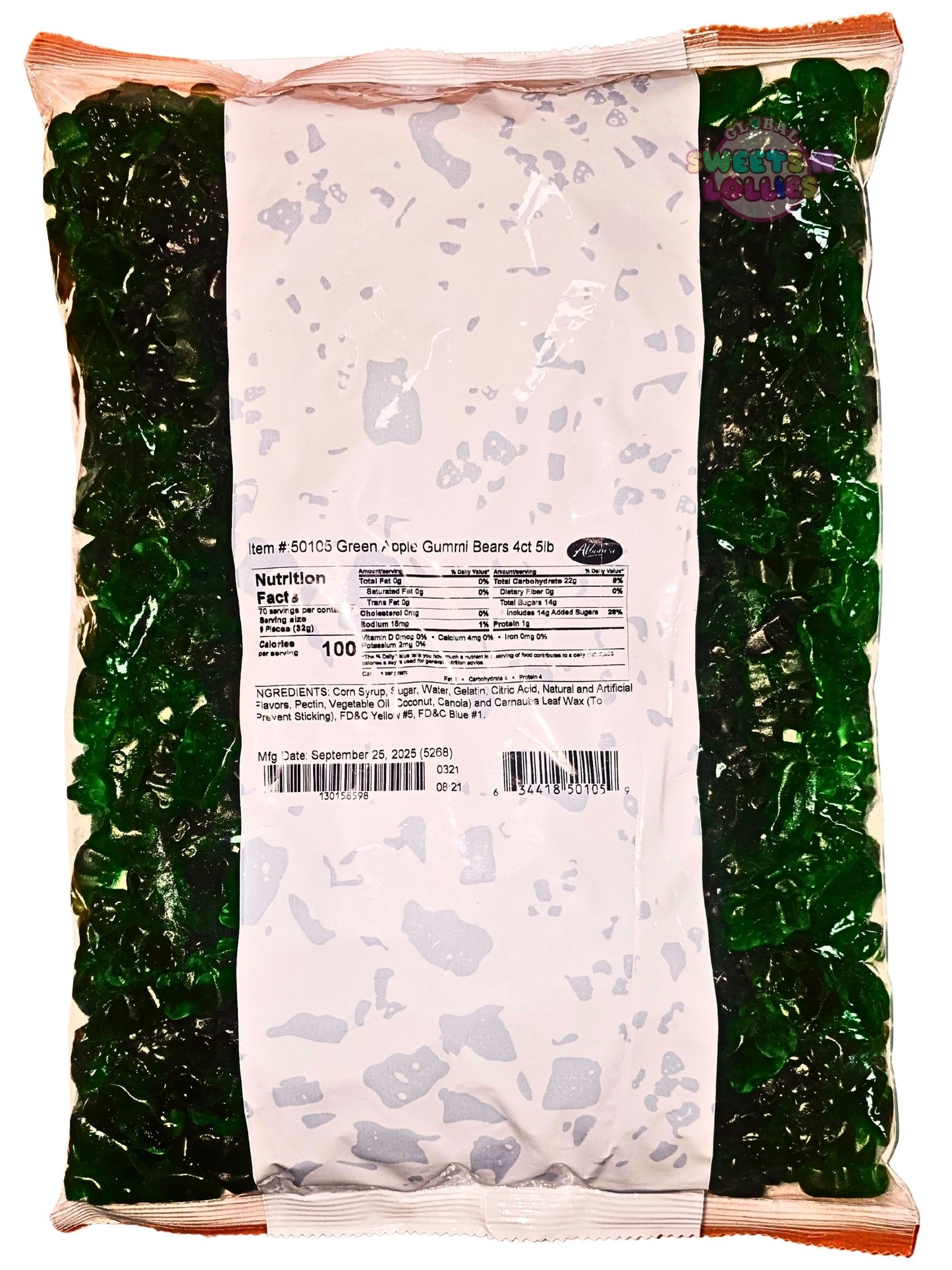 Albanese Green Apple Gummi Bears 2.26 Kg