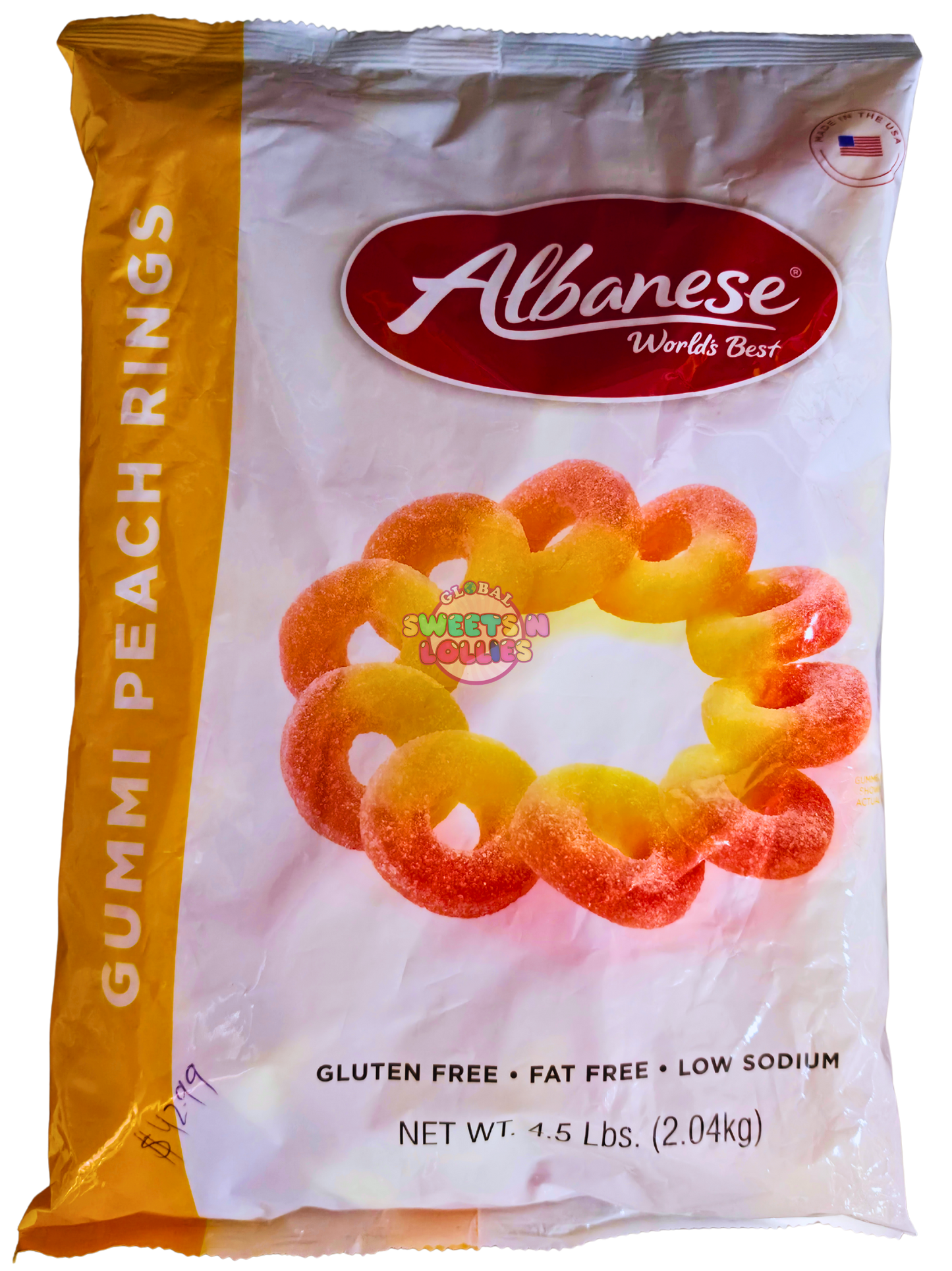 Albanese Gummi Peach Rings 2.04kg