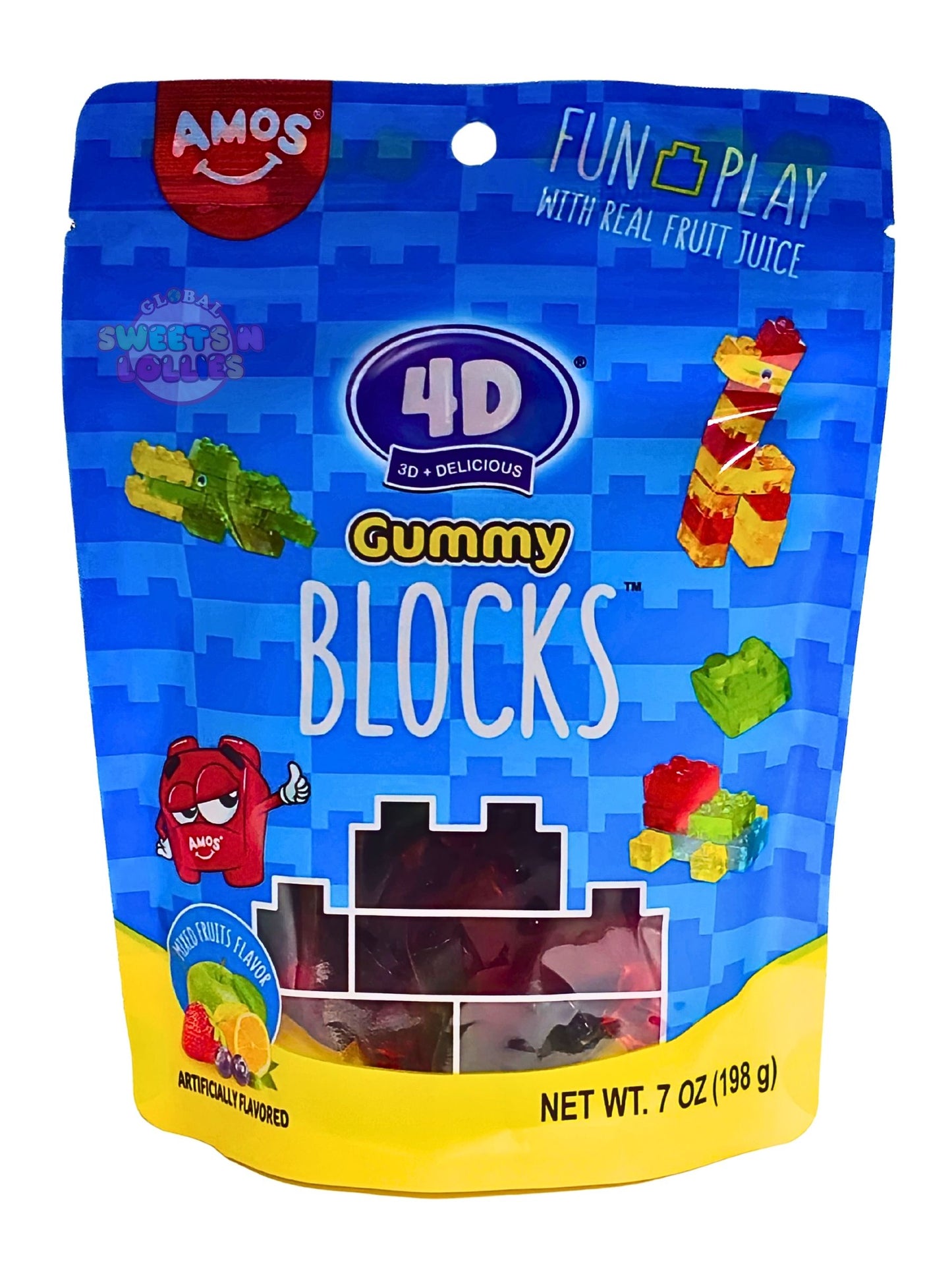Amos 4D Gummy Blocks 198g