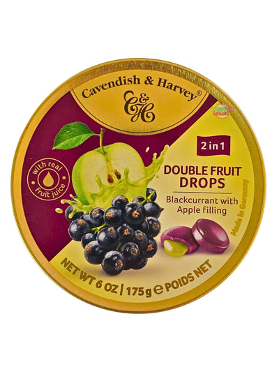 Cavendish & Harvey Double Fruit Drops Blackcurrant w Apple 175g