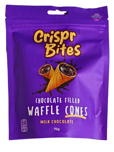 Crispr Bites Chocolate Filled Waffle Cones 96g