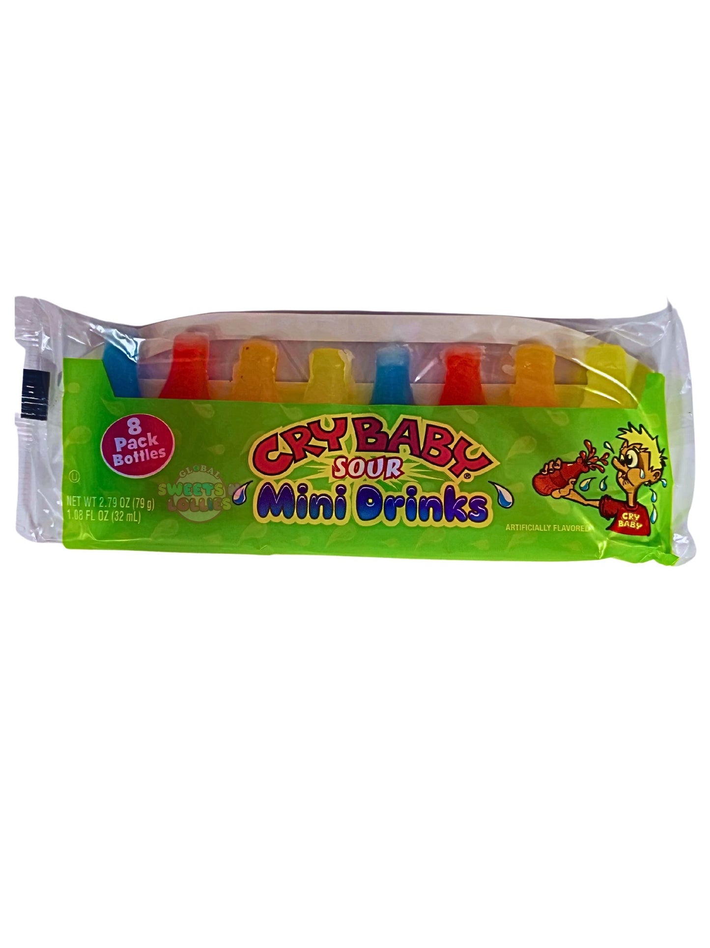 !!! Cry Baby Sour Wax  Bottles Mini Drinks 79gm 8 pack