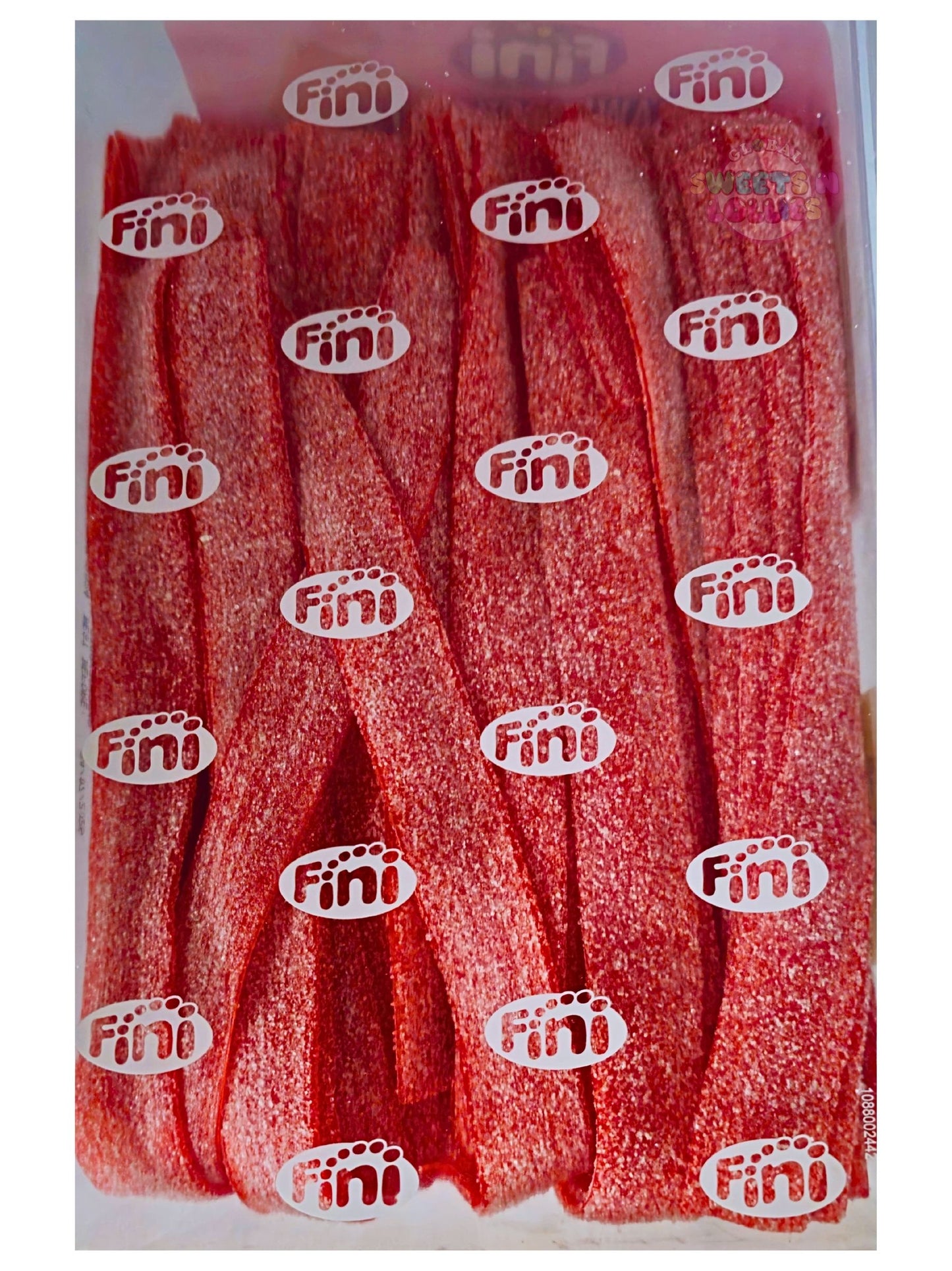 Fini Sour Strawberry Belts 1.2kg 150 pcs