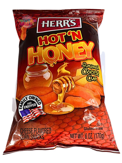 Herr's Hot N  Honey Cheese Curls 170gm