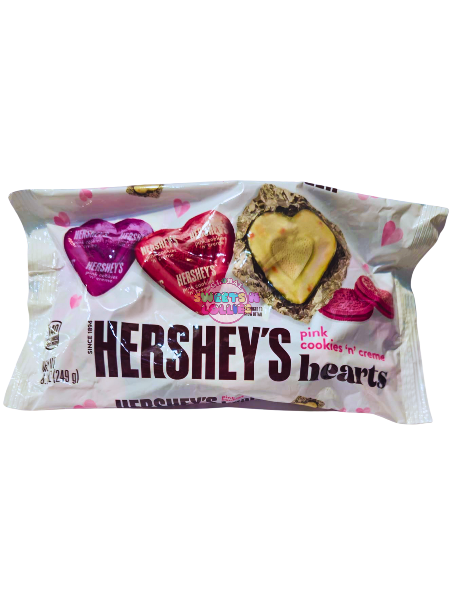 Hershey's Hearts Pink Cookies 'n' Creme 249g