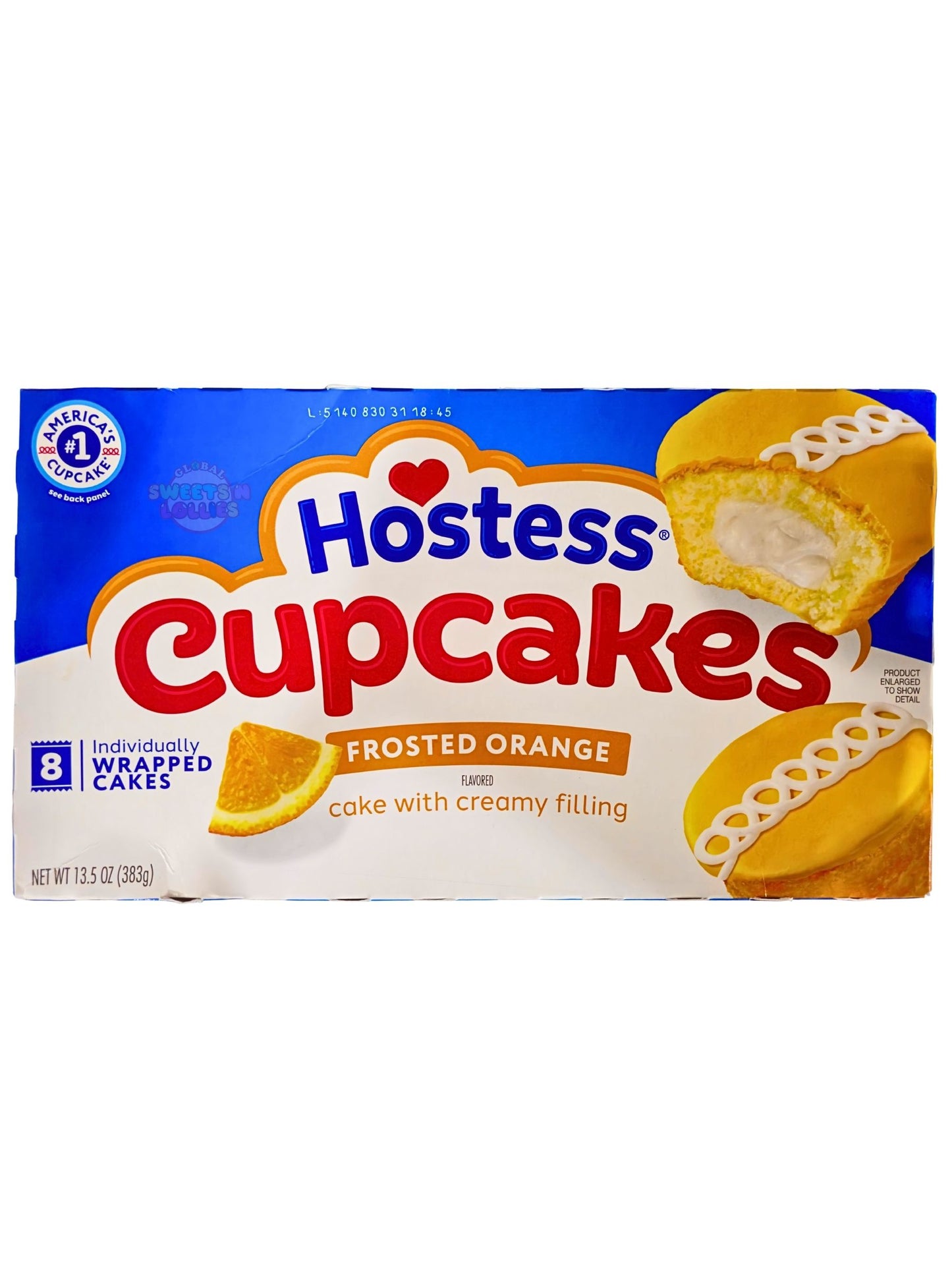 Hostess Frosted Orange Cupcakes 8 PCS 383g
