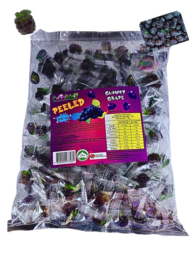 Juicy Jelly Peeled Gummy Grape 1 Kg 100 pcs