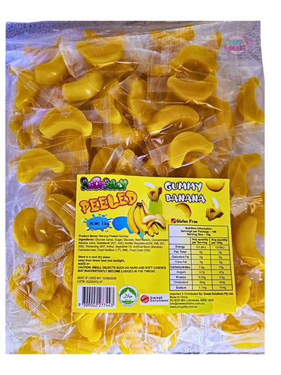 Juicy Jelly Peeled Gummy Banana 1 Kg