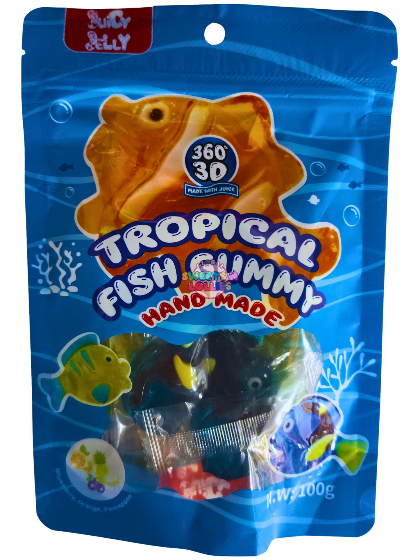 Juicy Jelly 3D Tropical Fish Gummy 100g