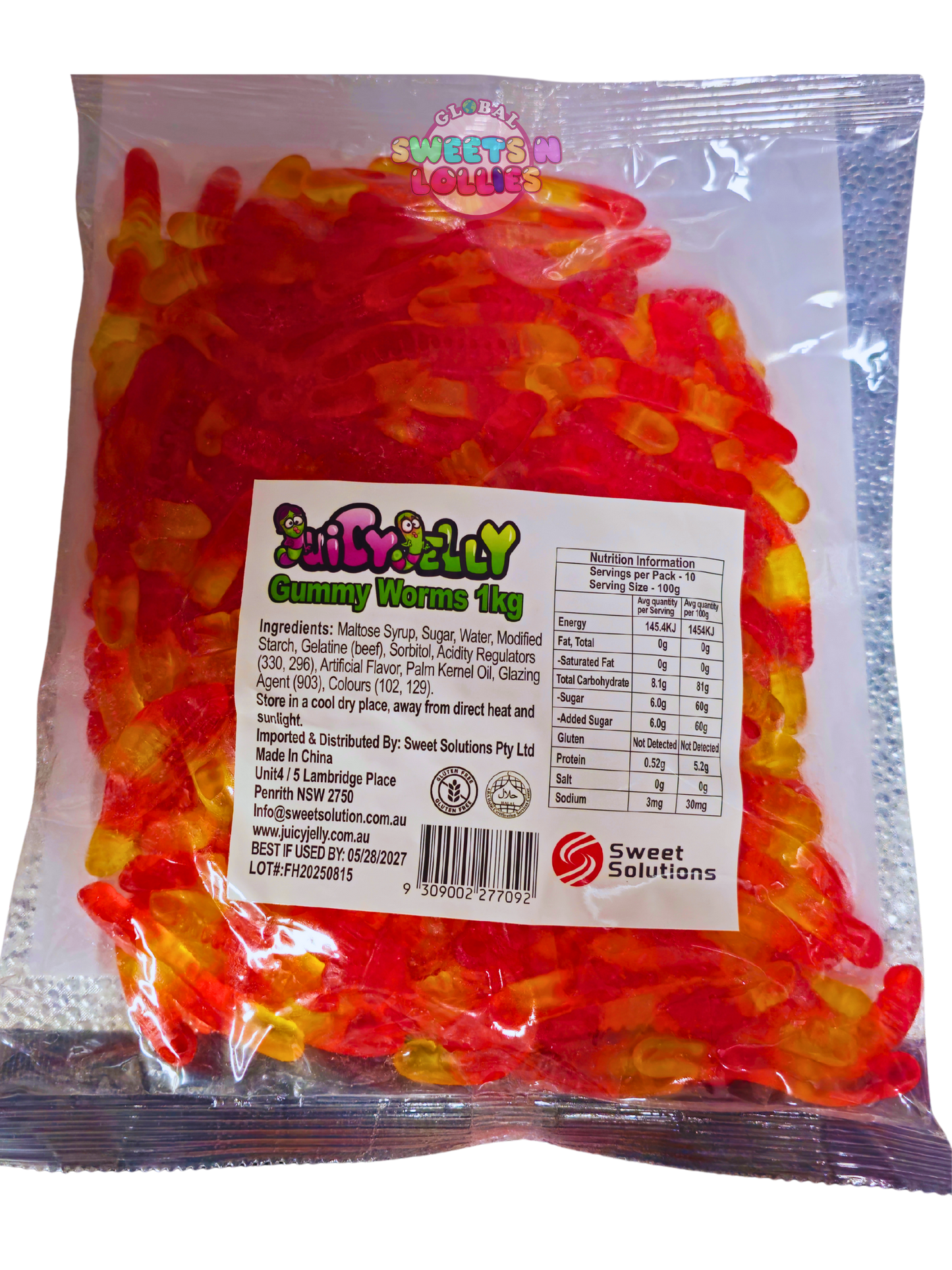 Juicy Jelly Gummy Worms 1kg