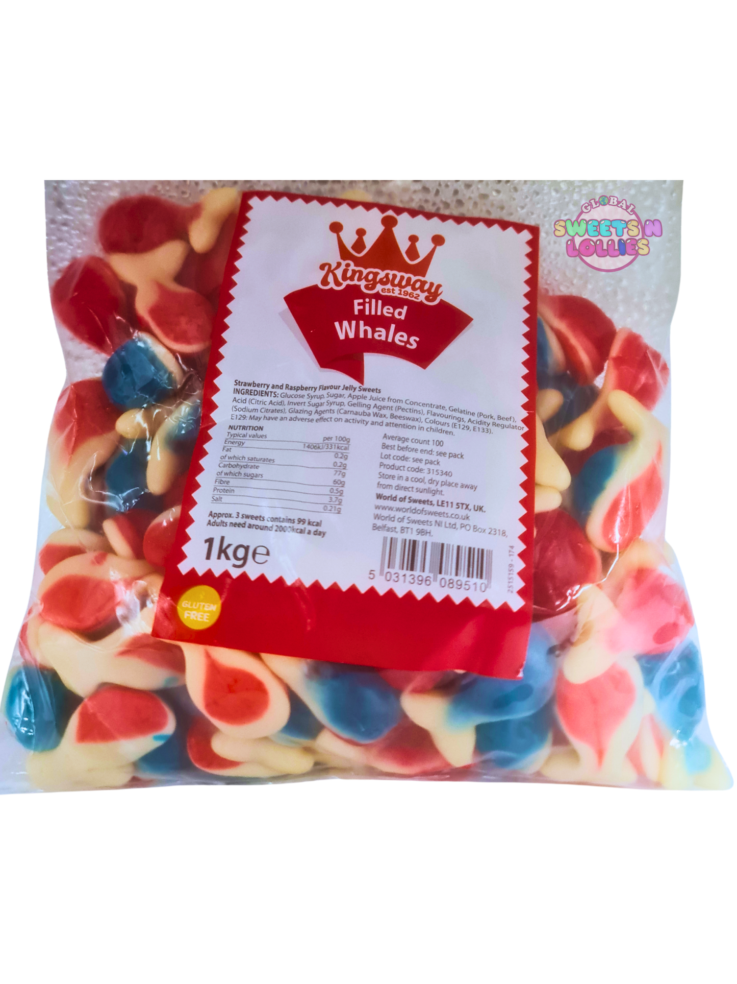 Kingsway Filled Whales 1kg