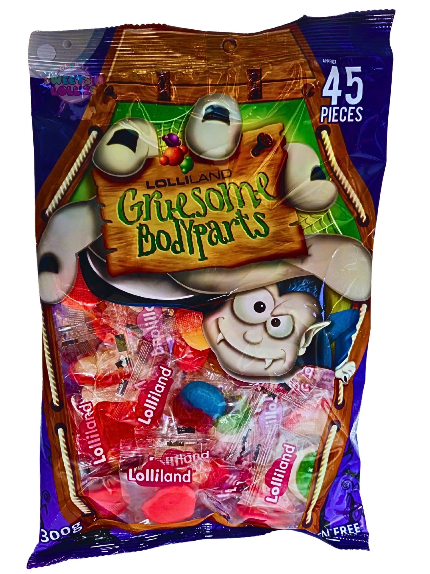 Lolliland Gummy Gruesome Bodyparts 300g 45pc