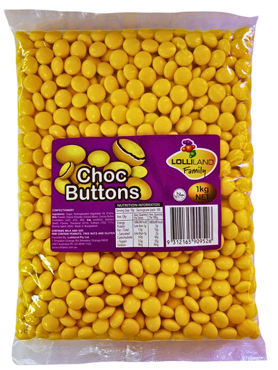 Lolliland Choc Buttons Yellow 1kg