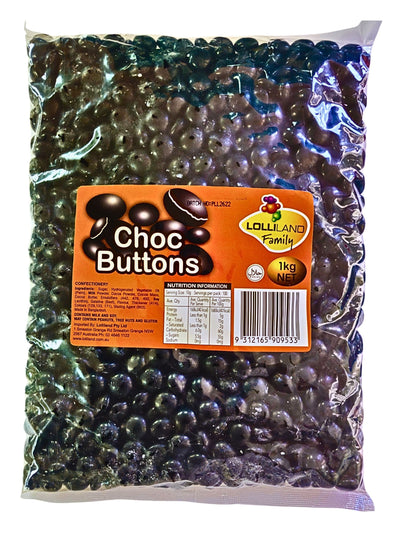 Lolliland Choc Buttons Black 1kg