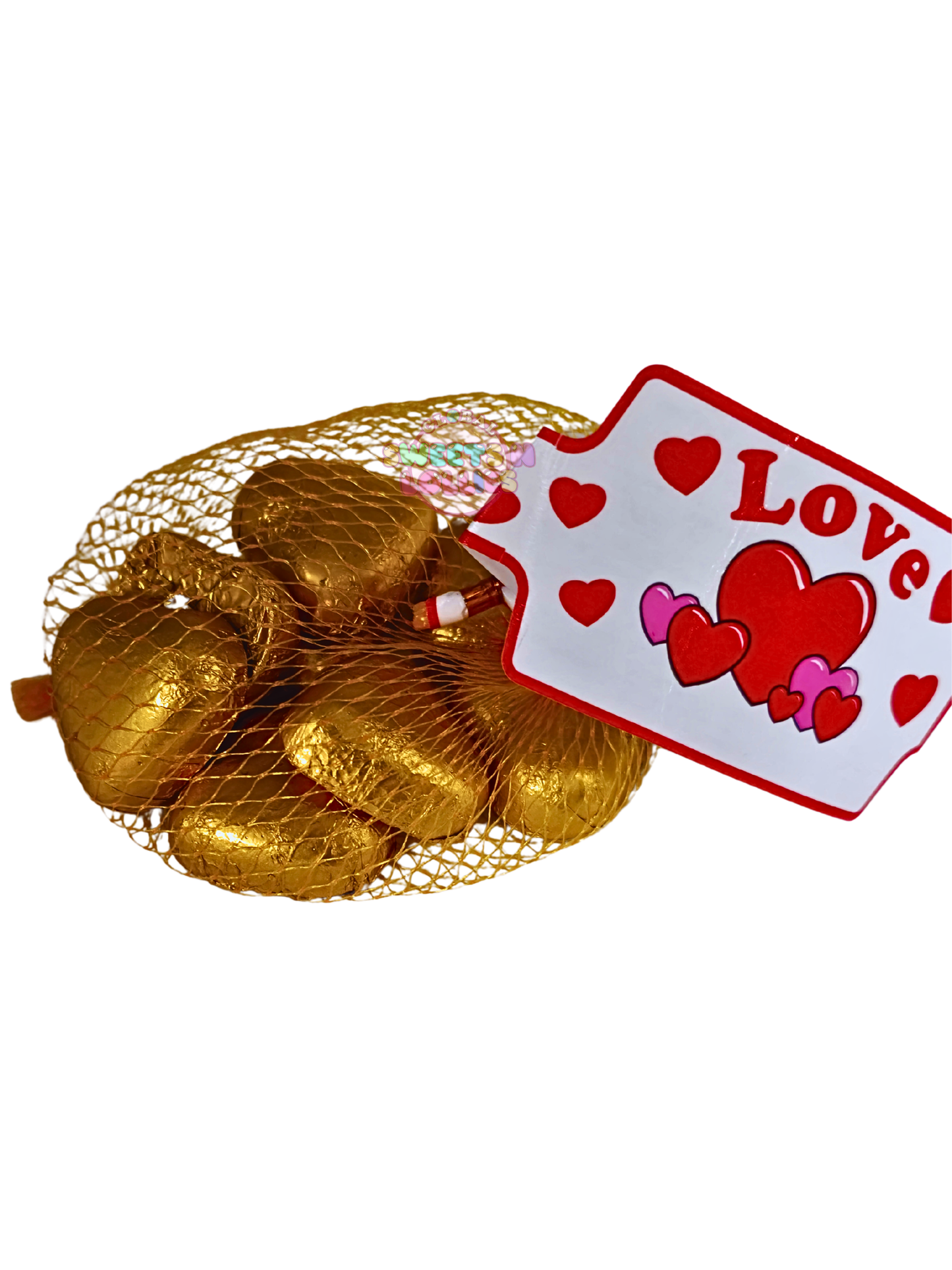 Lolliland Milk Chocolate  Gold Hearts 63gm
