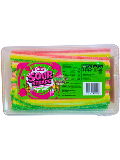 Lolliland Sour Straps Raspberry, Lemonade & Pineapple 1kg