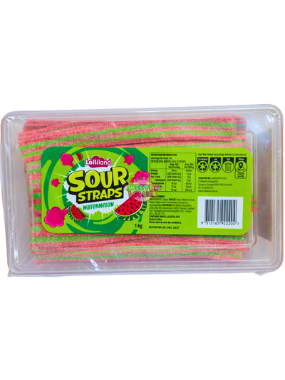 Lolliland Sour Straps Watermelon 1kg