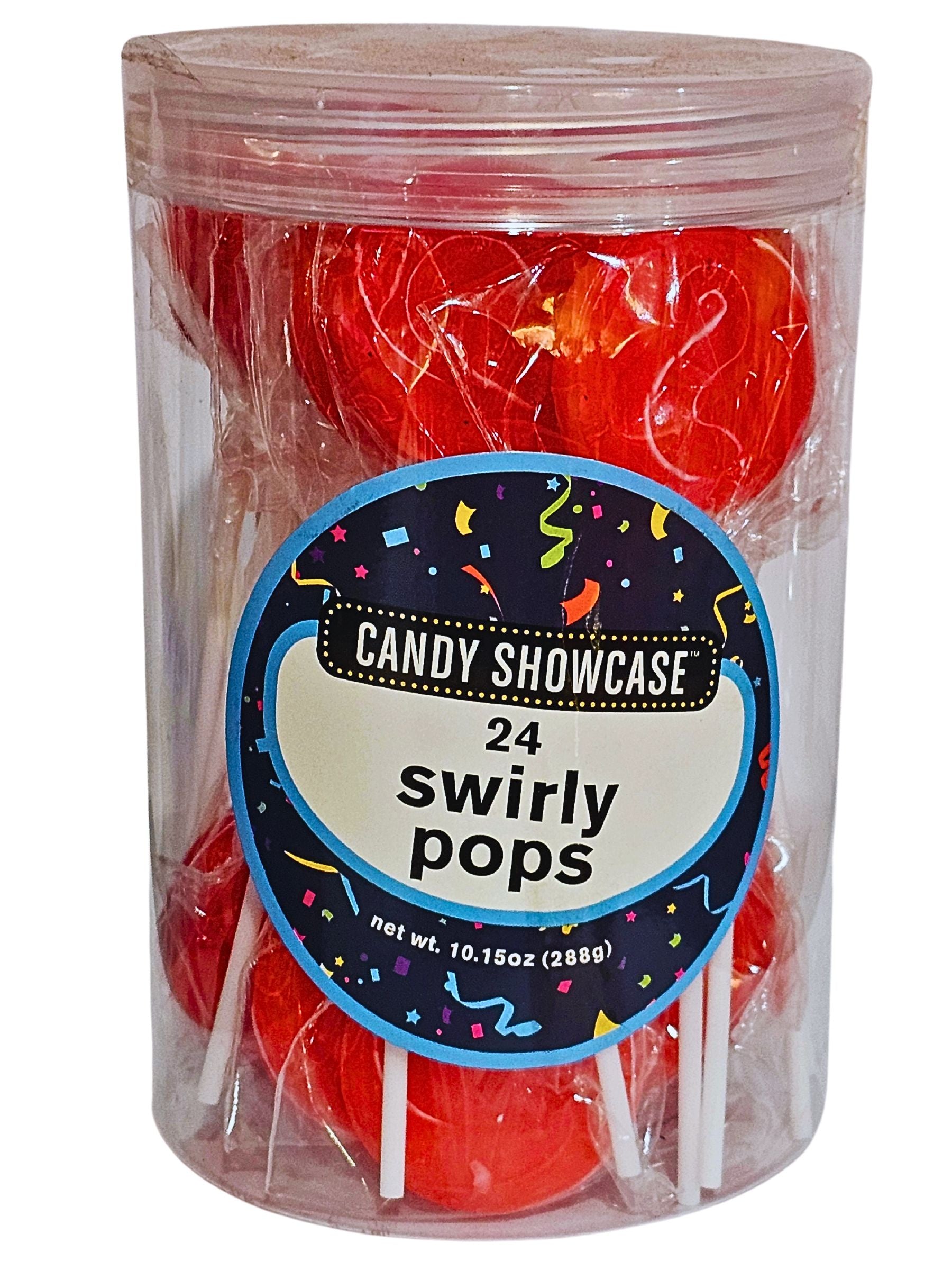 Swirly Pops Raspberry 288g 24pk – Global Sweets & Lollies