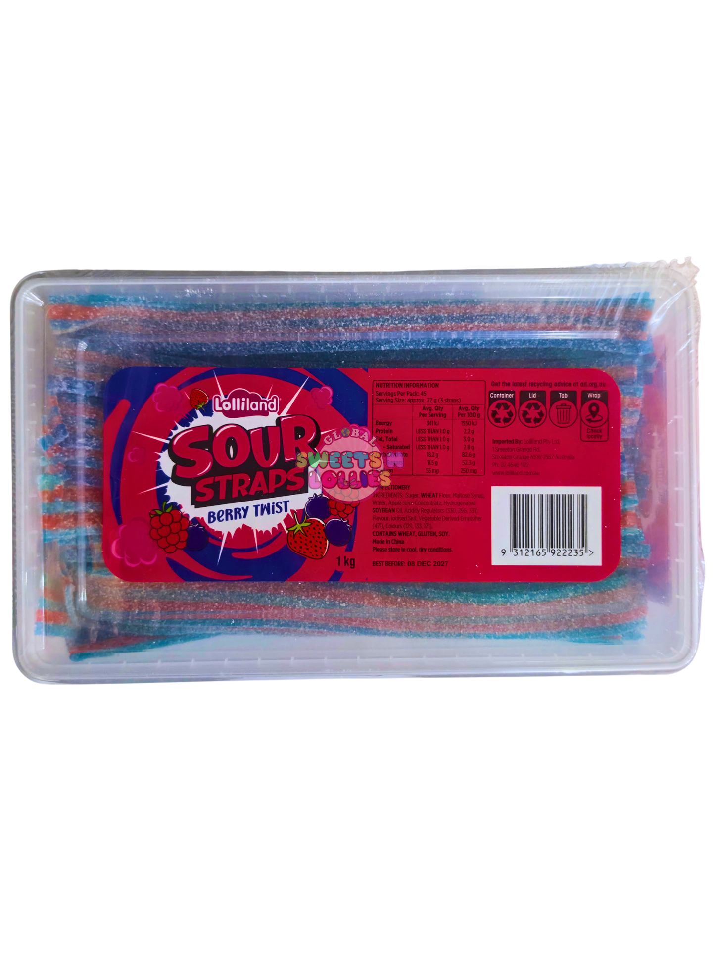 Lolliland Sour Straps Berry Twist 1kg