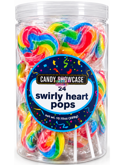 Lolliland Swirly Heart Pops Rainbow | 12gx24 288g