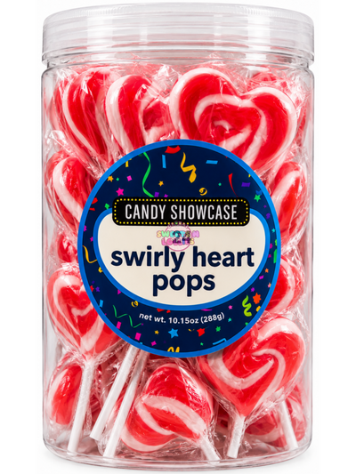 Lolliland Swirly Heart Pops Raspberry | 12gx24 288g