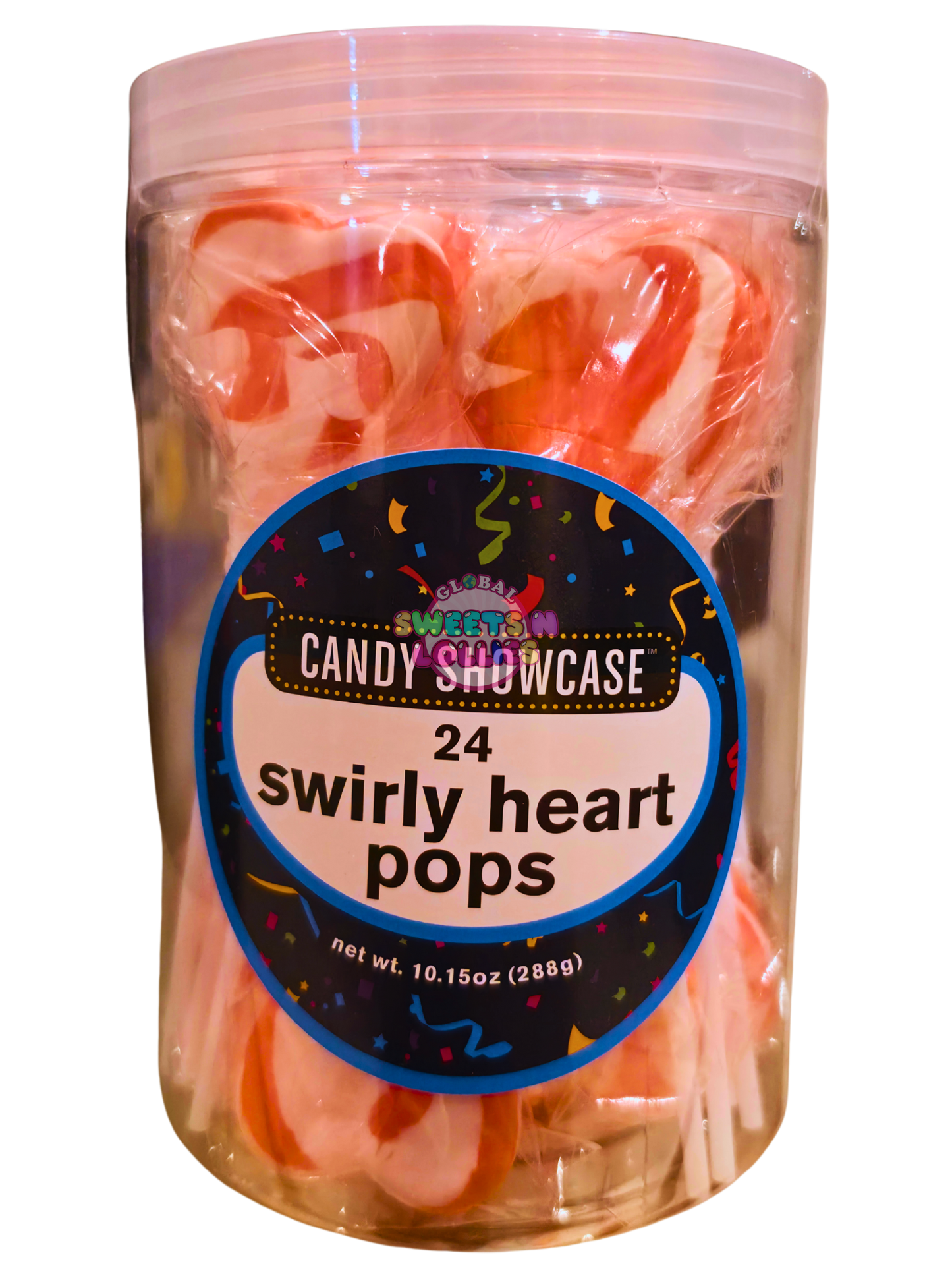 Lolliland Swirly Heart Pops Strawberry 24x12g 288g