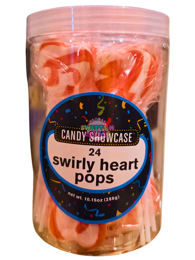 Lolliland Swirly Heart Pops Strawberry 24x12g 288g