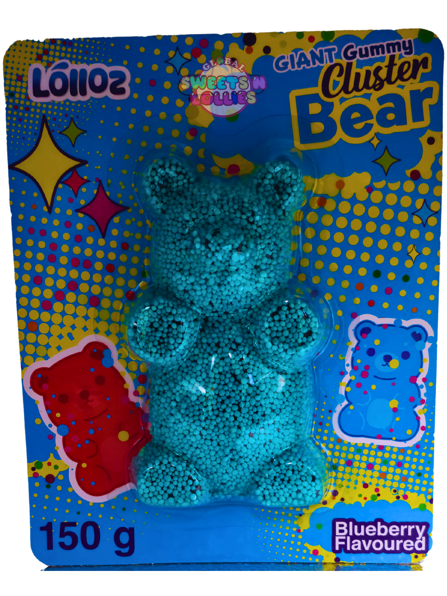 Lolloz Giant Gummy Cluster Bear Blueberry 150g