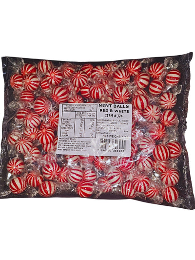 Mint Balls Red & White 1 Kg 84 Pcs