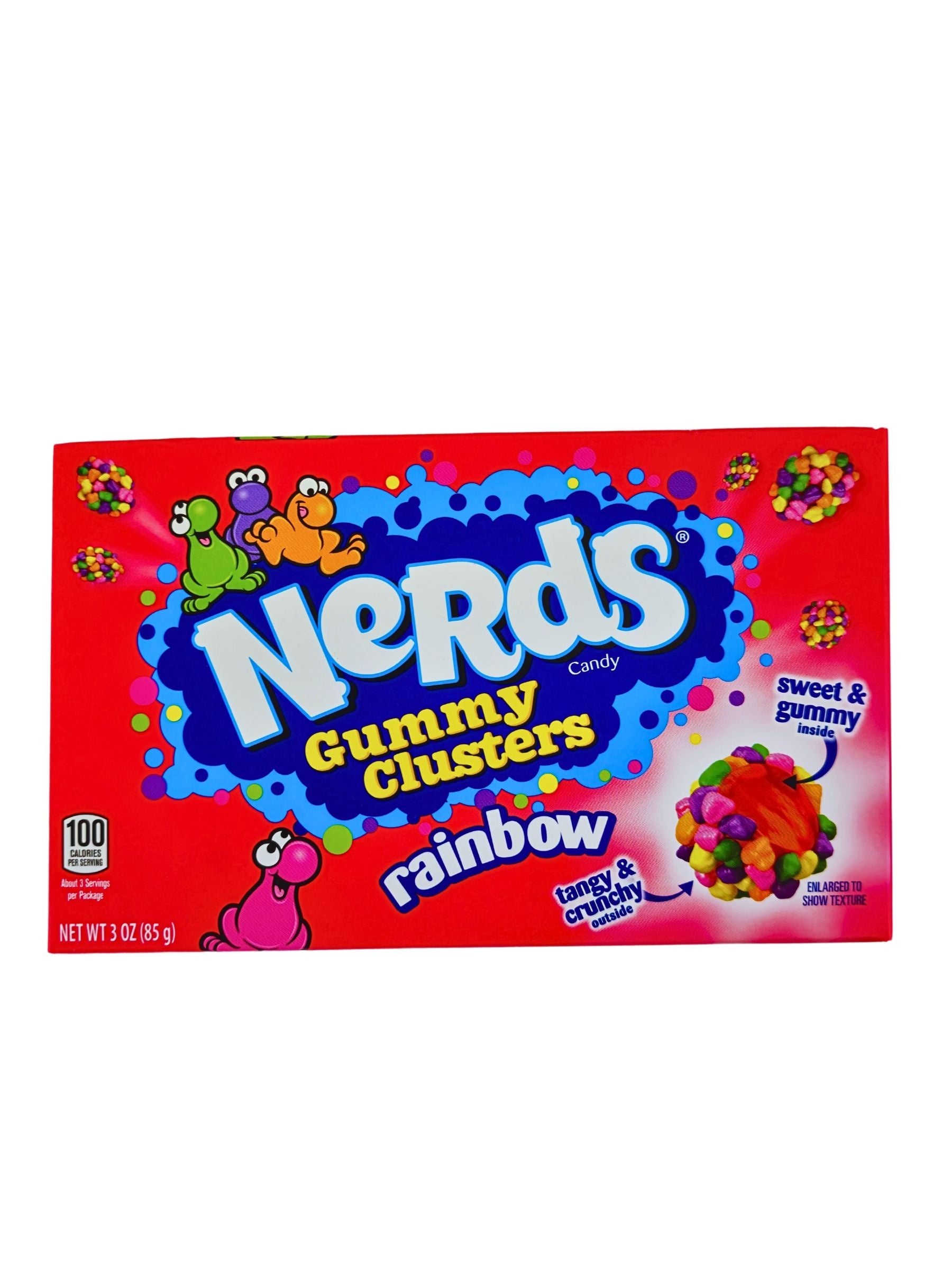 Nerds Raimbow Nerds Gummy Clusters Rainbow Box 85g – Global Sweets & Lollies