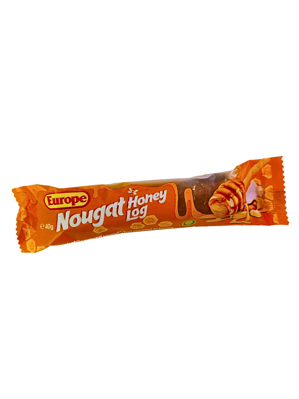 Europe Nougat Honey Log 40g – Global Sweets & Lollies