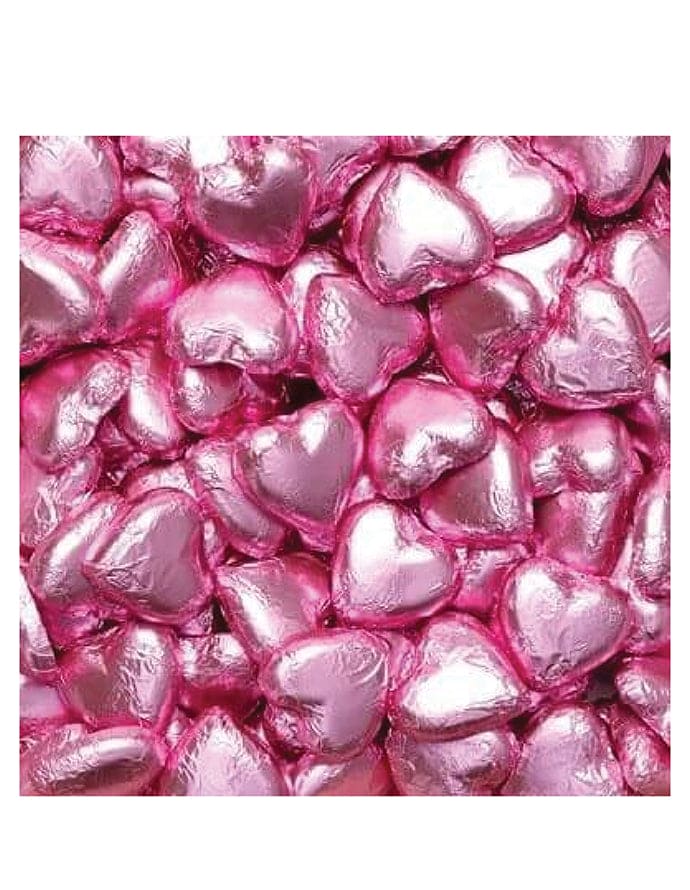 Hot Pink Chocolate Hearts 500g