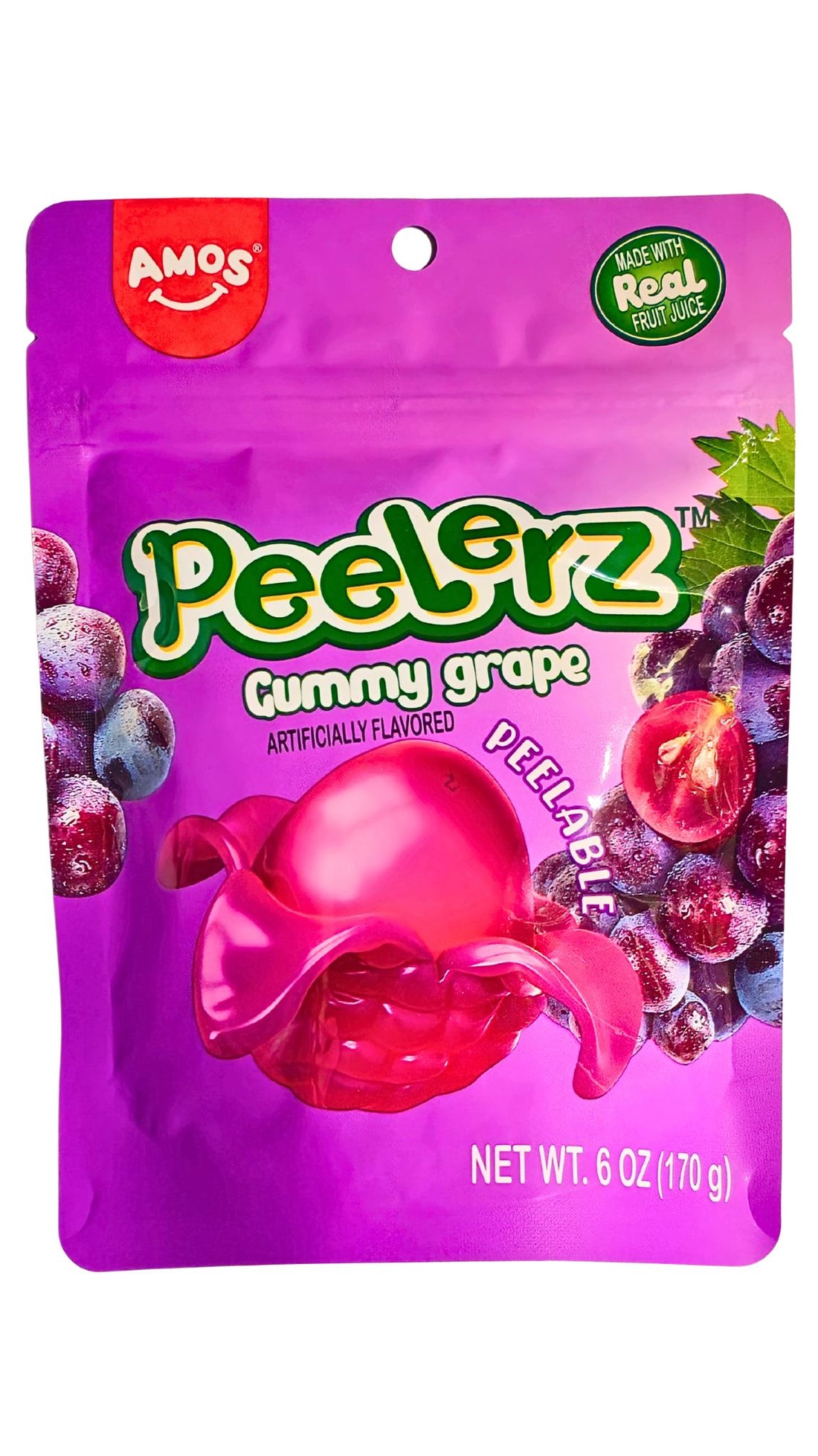 Amos Peelerz Grape 170g – Global Sweets & Lollies