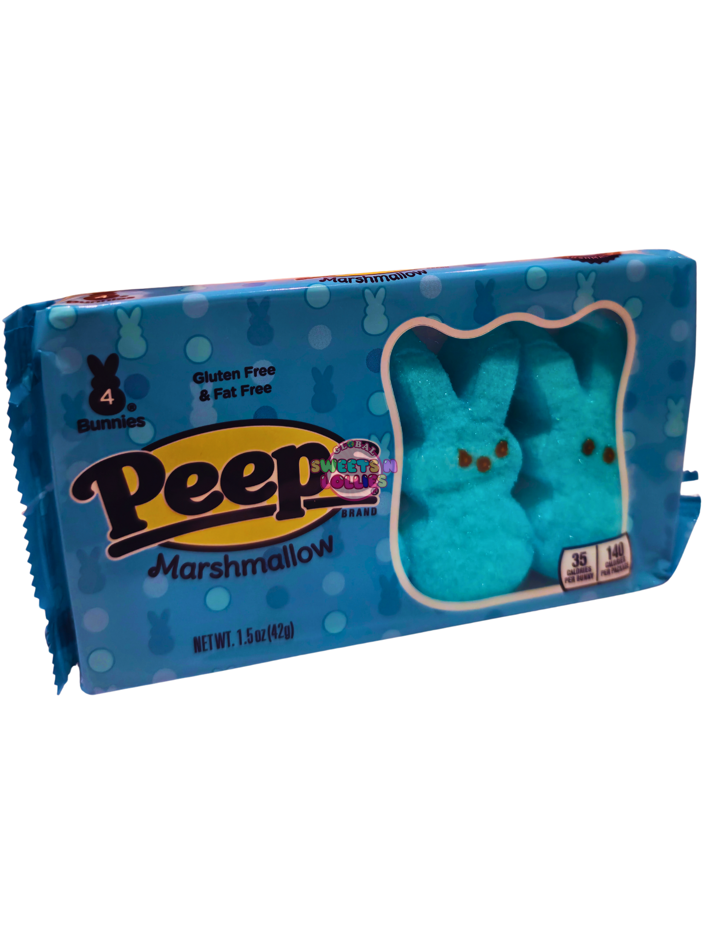 Peeps Marshmallow Bunnies Blue 42g 4pc