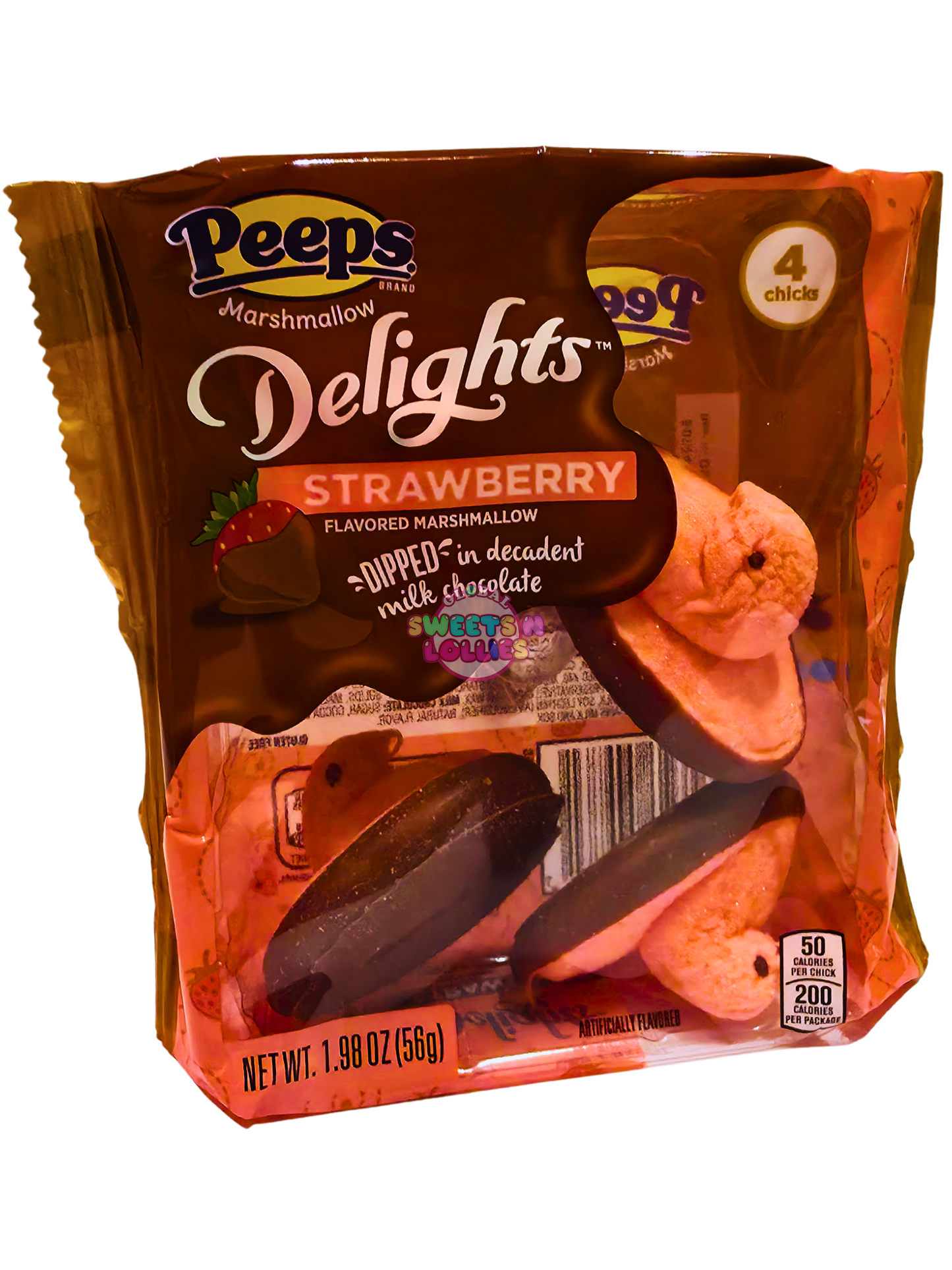 Peeps Marshmallow Chicks Delights Strawberry 56g 4pc