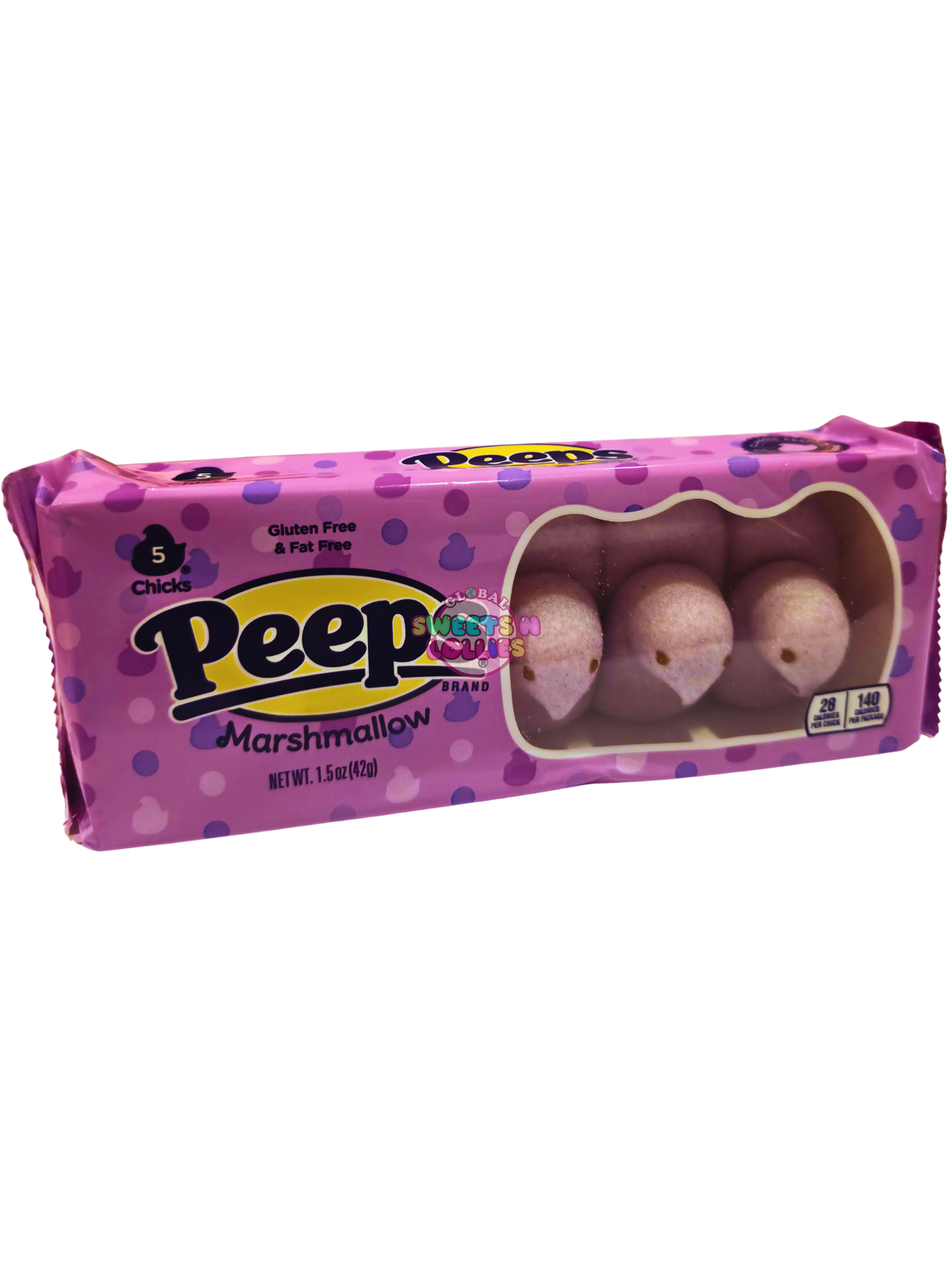 Peeps Marshmallow Chicks Purple 42g 5pc