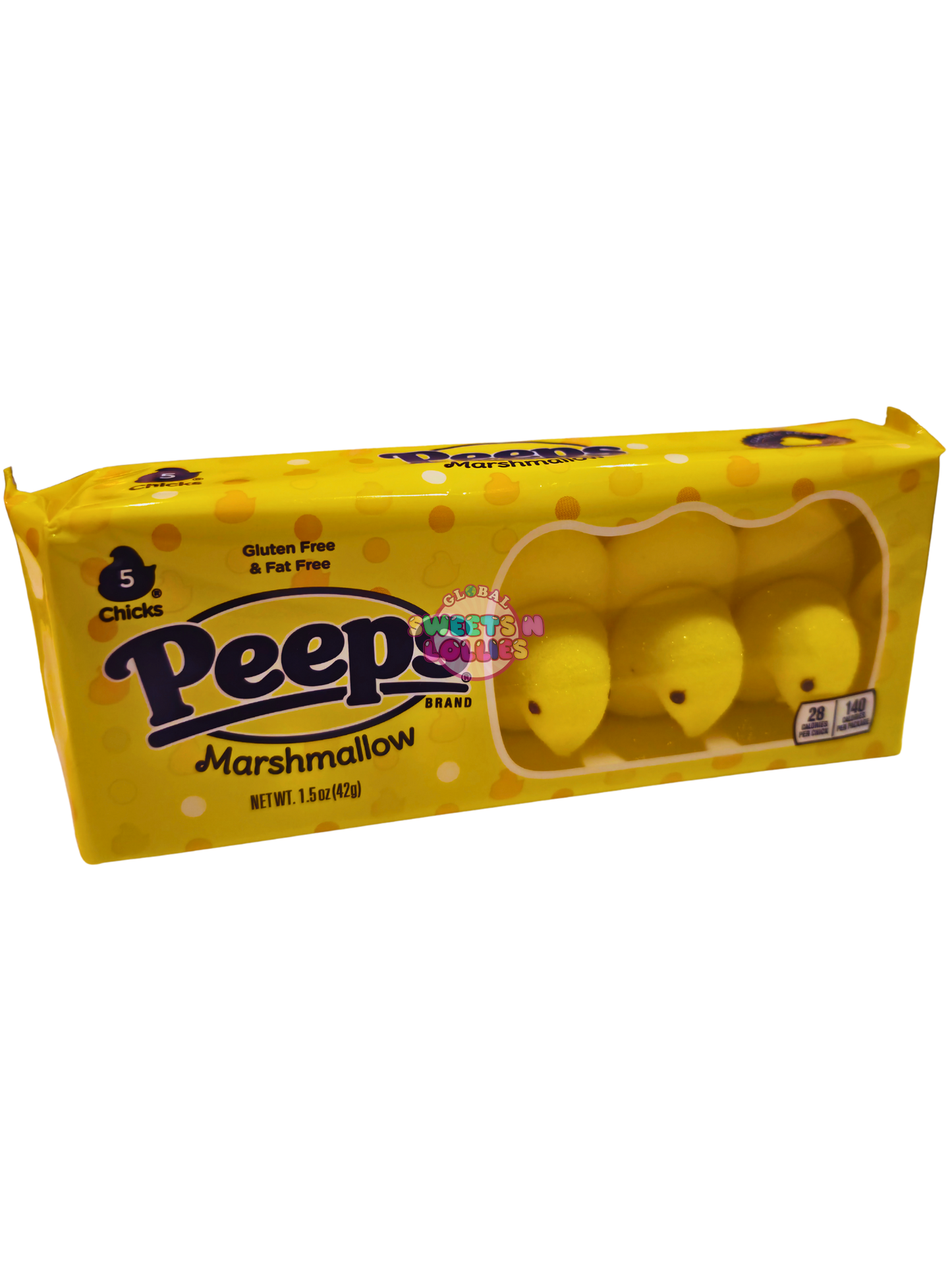 Peeps Marshmallow Chicks Yellow 42g 5pc