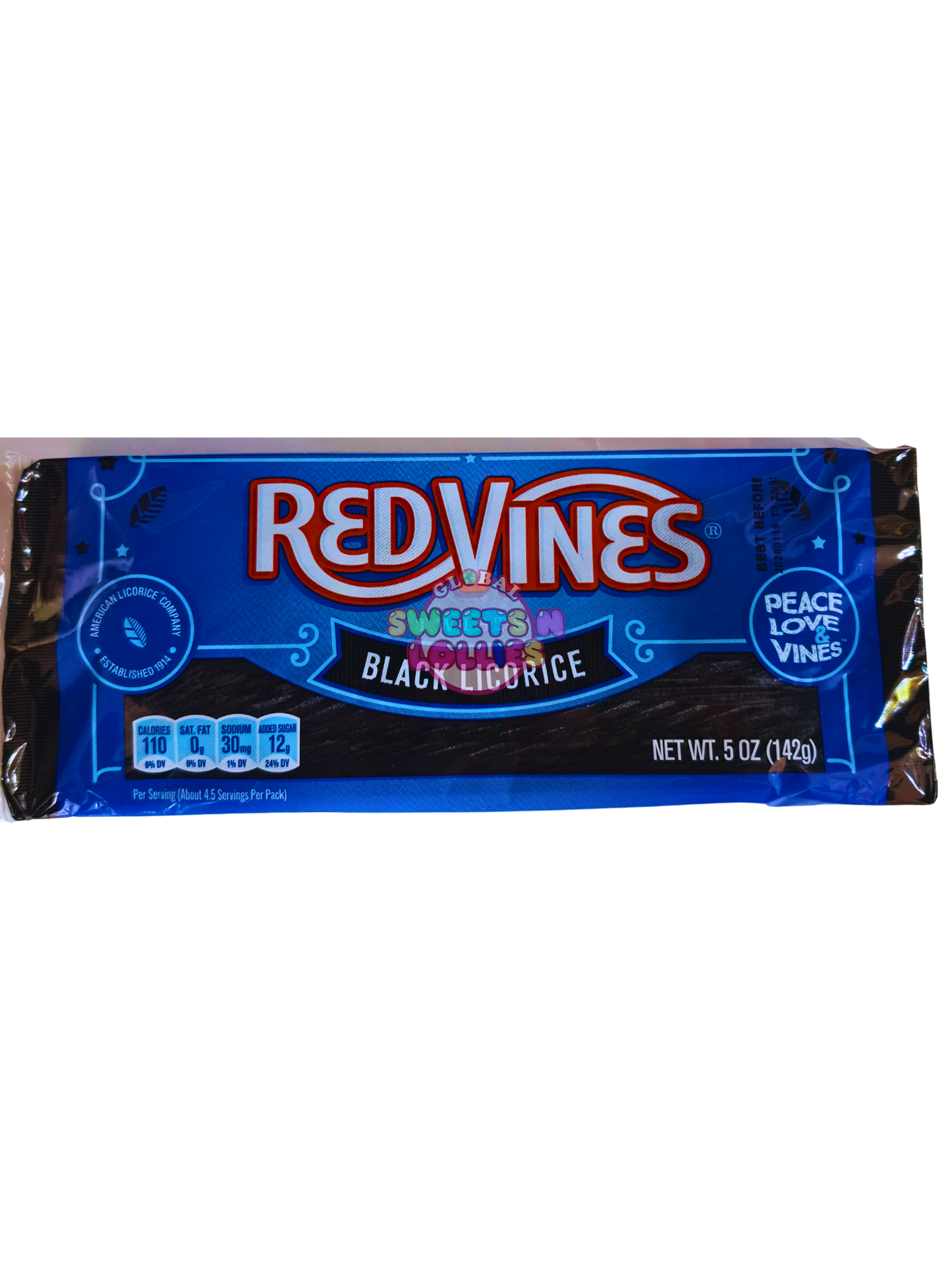 Red Vines Black Licorice 142g